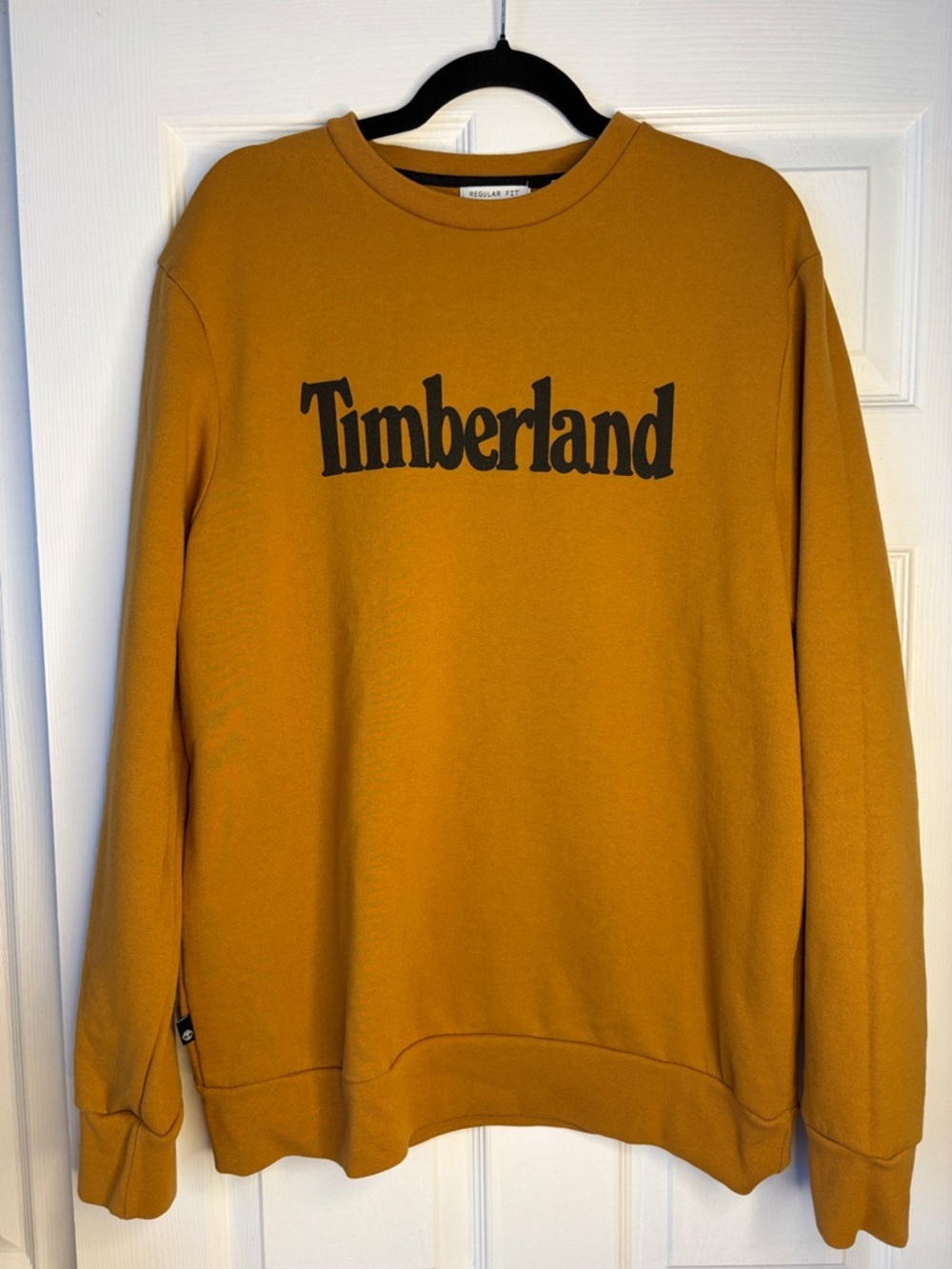 Timberland Men's Mustard Yellow my Crewneck Sweatshirt size large